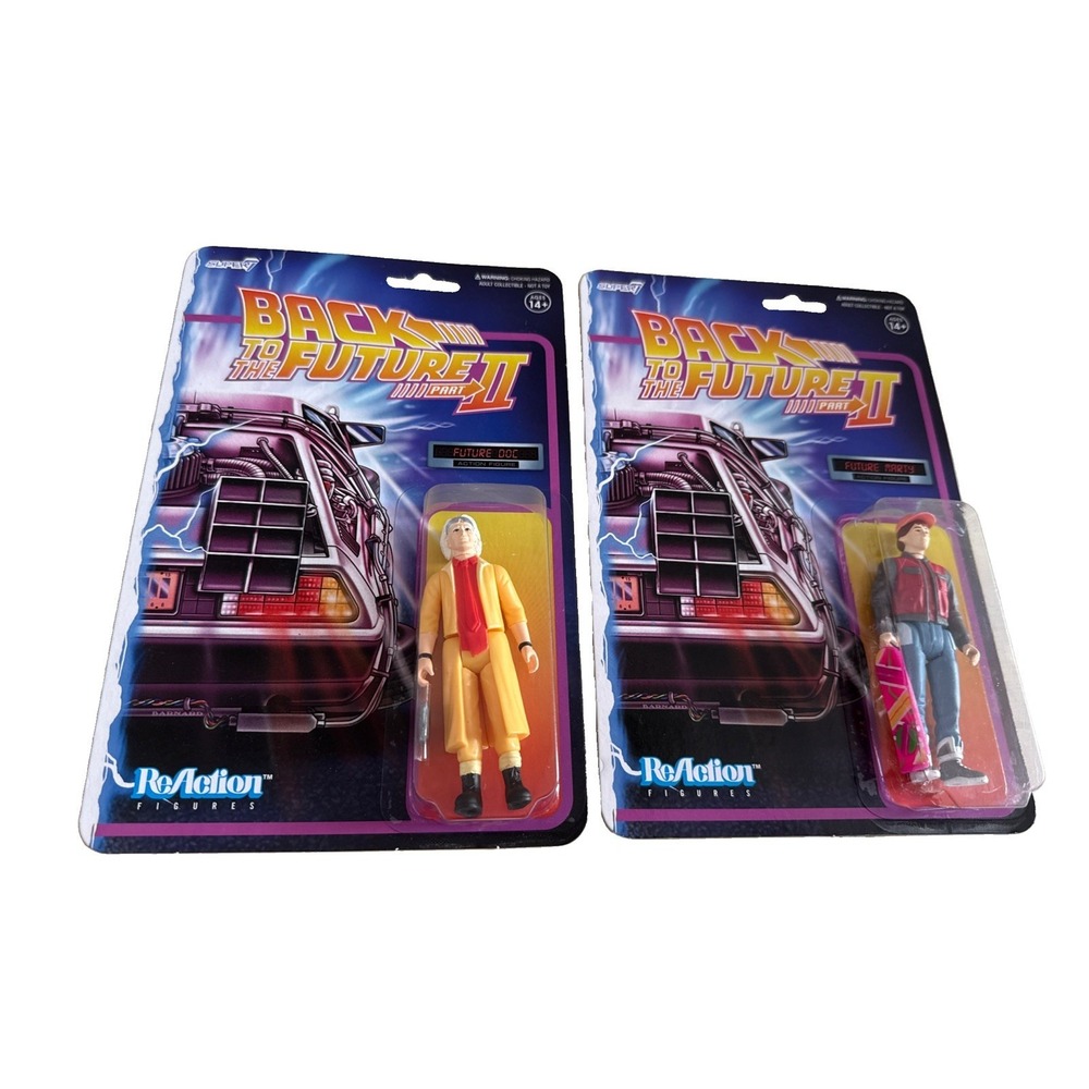 Back to the Future 2 ReAction Figure Doc Marty Brown Future NEW Lit 2
